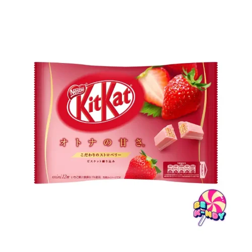 BOLSA KIT KAT STRAWBERRY CHOCOLATE FL 116G (12U)