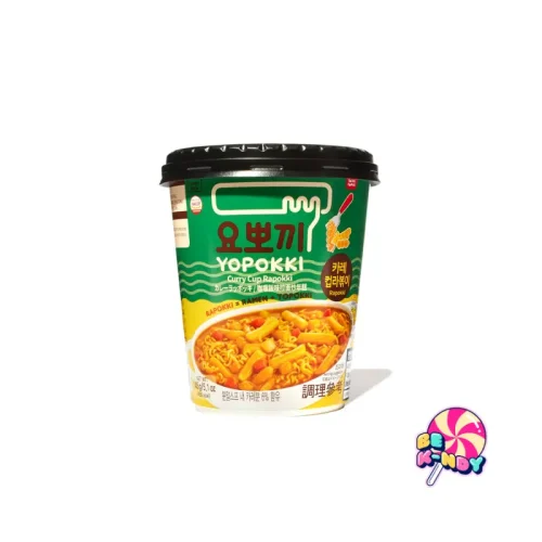 YOPOKKI RICECAKE&RAMEN CUP CURRY 16X145G
