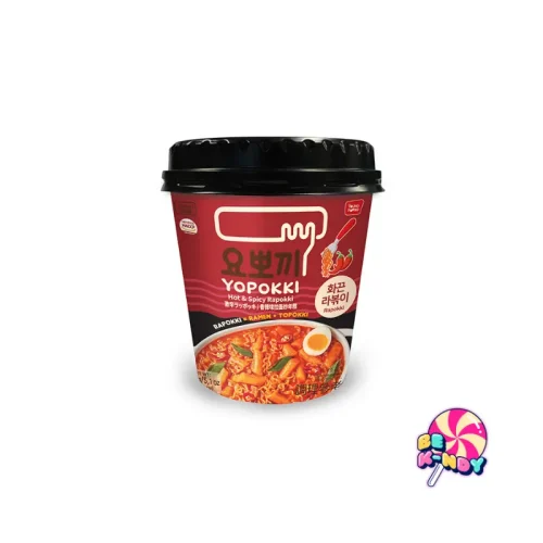YOPOKKI RICECAKE&RAMEN CUP HOT SPICY 16X145G