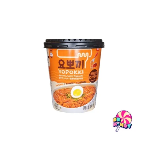 YOPOKKI RICECAKE&RAMEN CUP SWEET SPICY 16X145G