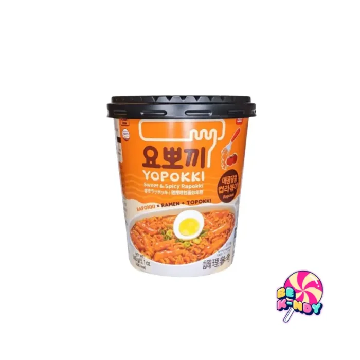 YOPOKKI RICECAKE&RAMEN CUP SWEET SPICY 16X145G