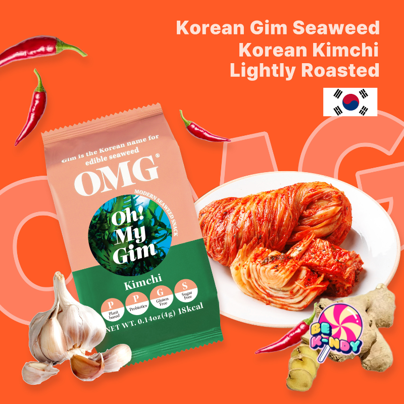 OMG OHMYGIM SEASONED SEA SALT Y KIMCHI 9x4G - Imagen 2