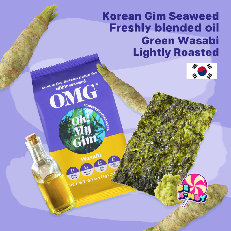 OMG OHMYGIM SEASONED SEA SALT Y WASABI 9x4G - Imagen 2