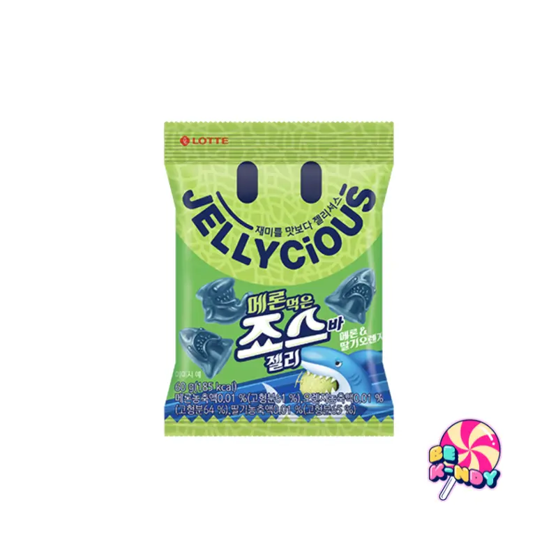 LOTTE JELLYCIOUS JAWSBAR MELON 60G X 8 X 4
